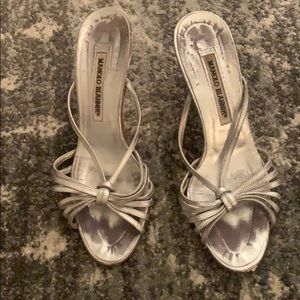 Manola Blahnik Silver heels